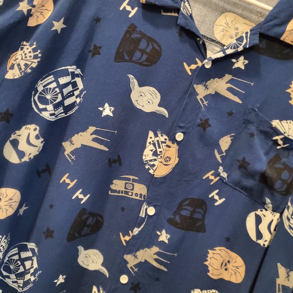 Star Wars Hawaiian Button-Up Shirt | All-Over Print Darth Vader Stormtrooper 2XL - Picture 5 of 8